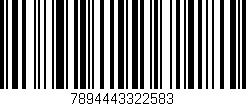Código de barras (EAN, GTIN, SKU, ISBN): '7894443322583'