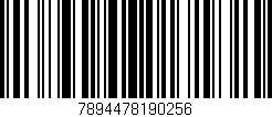 Código de barras (EAN, GTIN, SKU, ISBN): '7894478190256'