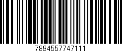 Código de barras (EAN, GTIN, SKU, ISBN): '7894557747111'