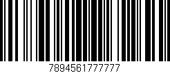 Código de barras (EAN, GTIN, SKU, ISBN): '7894561777777'