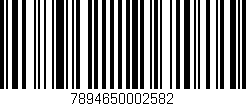 Código de barras (EAN, GTIN, SKU, ISBN): '7894650002582'