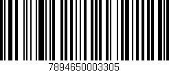 Código de barras (EAN, GTIN, SKU, ISBN): '7894650003305'