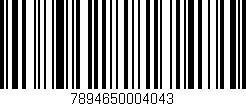 Código de barras (EAN, GTIN, SKU, ISBN): '7894650004043'