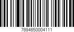 Código de barras (EAN, GTIN, SKU, ISBN): '7894650004111'