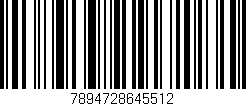 Código de barras (EAN, GTIN, SKU, ISBN): '7894728645512'