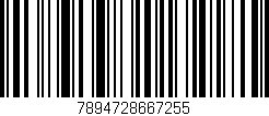 Código de barras (EAN, GTIN, SKU, ISBN): '7894728667255'