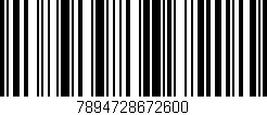 Código de barras (EAN, GTIN, SKU, ISBN): '7894728672600'