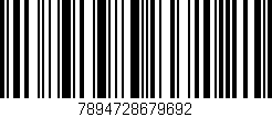 Código de barras (EAN, GTIN, SKU, ISBN): '7894728679692'