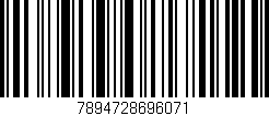 Código de barras (EAN, GTIN, SKU, ISBN): '7894728696071'