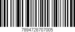 Código de barras (EAN, GTIN, SKU, ISBN): '7894728707005'