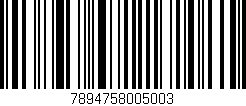 Código de barras (EAN, GTIN, SKU, ISBN): '7894758005003'