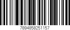 Código de barras (EAN, GTIN, SKU, ISBN): '7894858251157'