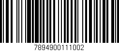 Código de barras (EAN, GTIN, SKU, ISBN): '7894900111002'