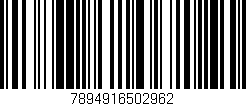 Código de barras (EAN, GTIN, SKU, ISBN): '7894916502962'