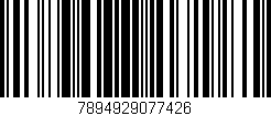 Código de barras (EAN, GTIN, SKU, ISBN): '7894929077426'