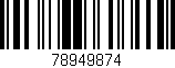 Código de barras (EAN, GTIN, SKU, ISBN): '78949874'