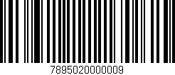Código de barras (EAN, GTIN, SKU, ISBN): '7895020000009'