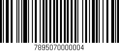 Código de barras (EAN, GTIN, SKU, ISBN): '7895070000004'