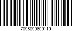 Código de barras (EAN, GTIN, SKU, ISBN): '7895098600118'