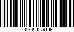 Código de barras (EAN, GTIN, SKU, ISBN): '7895099274196'