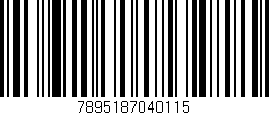 Código de barras (EAN, GTIN, SKU, ISBN): '7895187040115'
