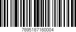 Código de barras (EAN, GTIN, SKU, ISBN): '7895187160004'