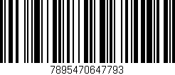 Código de barras (EAN, GTIN, SKU, ISBN): '7895470647793'