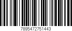 Código de barras (EAN, GTIN, SKU, ISBN): '7895472751443'