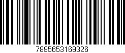 Código de barras (EAN, GTIN, SKU, ISBN): '7895653169326'