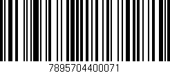 Código de barras (EAN, GTIN, SKU, ISBN): '7895704400071'