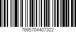 Código de barras (EAN, GTIN, SKU, ISBN): '7895704407322'