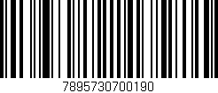 Código de barras (EAN, GTIN, SKU, ISBN): '7895730700190'
