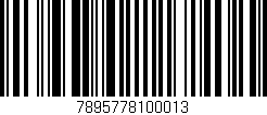 Código de barras (EAN, GTIN, SKU, ISBN): '7895778100013'