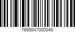Código de barras (EAN, GTIN, SKU, ISBN): '7895847000046'