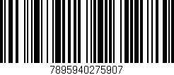 Código de barras (EAN, GTIN, SKU, ISBN): '7895940275907'