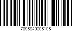 Código de barras (EAN, GTIN, SKU, ISBN): '7895940305185'