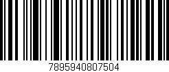 Código de barras (EAN, GTIN, SKU, ISBN): '7895940807504'