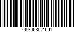 Código de barras (EAN, GTIN, SKU, ISBN): '7895986021001'