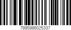 Código de barras (EAN, GTIN, SKU, ISBN): '7895986025337'