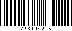 Código de barras (EAN, GTIN, SKU, ISBN): '7896000672025'