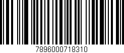 Código de barras (EAN, GTIN, SKU, ISBN): '7896000718310'
