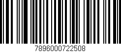 Código de barras (EAN, GTIN, SKU, ISBN): '7896000722508'