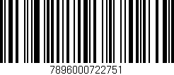 Código de barras (EAN, GTIN, SKU, ISBN): '7896000722751'