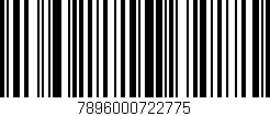 Código de barras (EAN, GTIN, SKU, ISBN): '7896000722775'