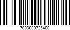 Código de barras (EAN, GTIN, SKU, ISBN): '7896000725400'