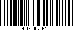 Código de barras (EAN, GTIN, SKU, ISBN): '7896000726193'