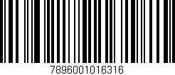 Código de barras (EAN, GTIN, SKU, ISBN): '7896001016316'