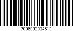 Código de barras (EAN, GTIN, SKU, ISBN): '7896002904513'