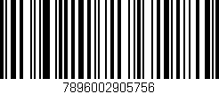 Código de barras (EAN, GTIN, SKU, ISBN): '7896002905756'
