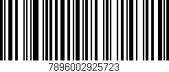 Código de barras (EAN, GTIN, SKU, ISBN): '7896002925723'